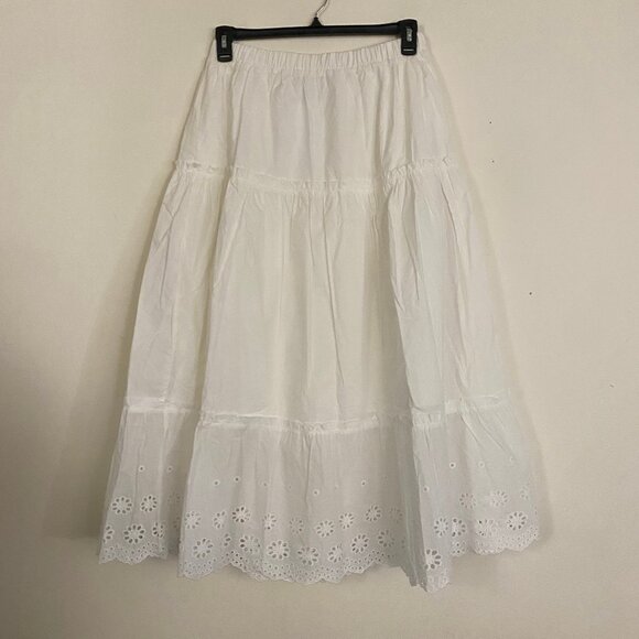 NEW HYFVE Tiered Eyelet Maxi Skirt L - Picture 2 of 16